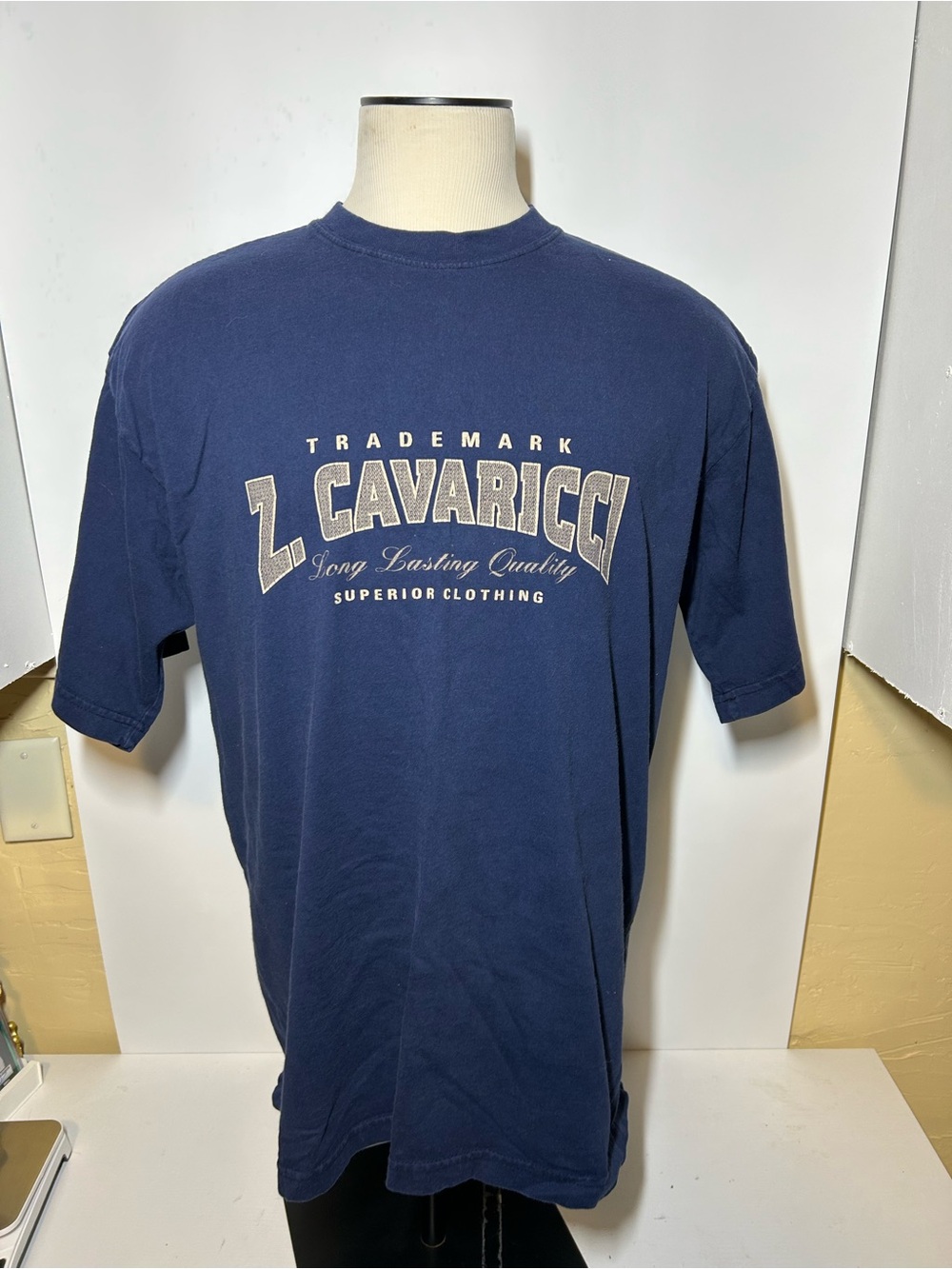 Z. Cavaricci Men’s Navy Graphic Tee vintage 90s made in USA